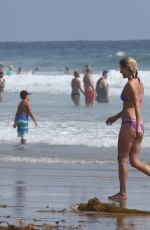 ALI LARTER in Bikini on the Beach in Malibu 08/14/2018
