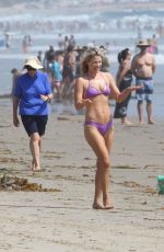 ALI LARTER in Bikini on the Beach in Malibu 08/14/2018