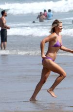 ALI LARTER in Bikini on the Beach in Malibu 08/14/2018