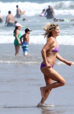 ALI LARTER in Bikini on the Beach in Malibu 08/14/2018