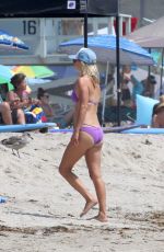 ALI LARTER in Bikini on the Beach in Malibu 08/14/2018