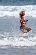 ALI LARTER in Bikini on the Beach in Malibu 08/14/2018