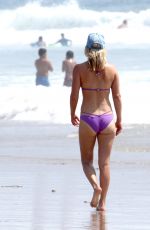 ALI LARTER in Bikini on the Beach in Malibu 08/14/2018