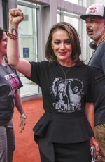 ALYSSA MILANO Speaks at Rise Up for Roe Tour in Las Vegas 08/20/2018
