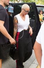 AMBER ROSE Arrives at Sugar Factory in Miami 08/17/2018