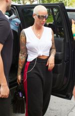 AMBER ROSE Arrives at Sugar Factory in Miami 08/17/2018