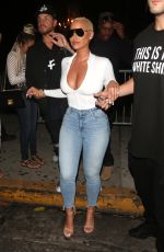 AMBER ROSE Leaves Ace of Diamonds Club in West Hollywood 08/13/2018