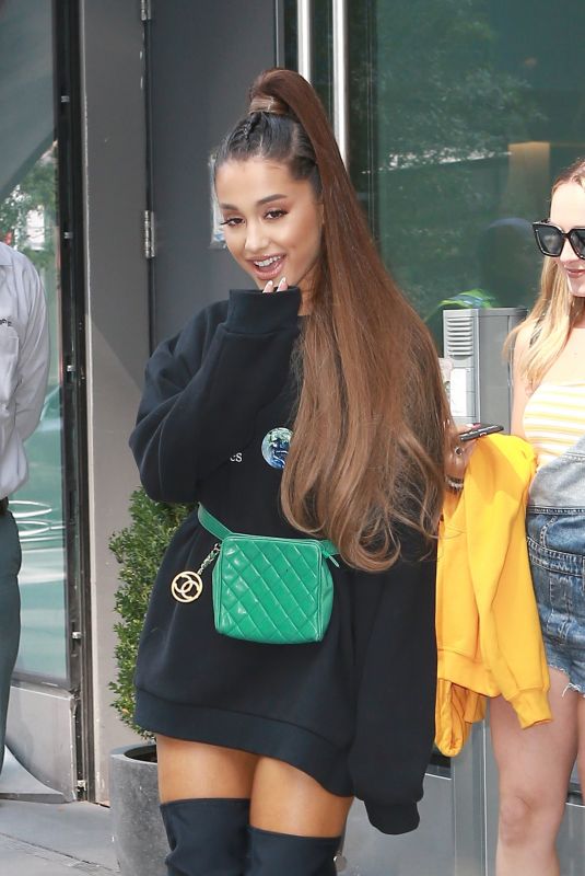 ARIANA GRANDE Heading to Jimmy Fallon in New York 08/16/2018