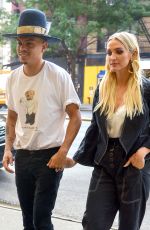 ASHLEE SIMPSON Arrives at Bowery Hotel in New York 08/17/2018
