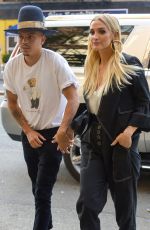 ASHLEE SIMPSON Arrives at Bowery Hotel in New York 08/17/2018