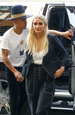ASHLEE SIMPSON Arrives at Bowery Hotel in New York 08/17/2018