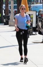 ASHLEE SIMPSON Leaves a Gym in Studio City 08/12/2018