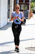 ASHLEE SIMPSON Leaves a Gym in Studio City 08/12/2018