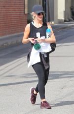 ASHLEE SIMPSON Leaves a Gym in Studio City 08/24/2018