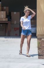 AUDRINA PATRIDGE in Denim Shorts Out in Anaheim 08/11/2018