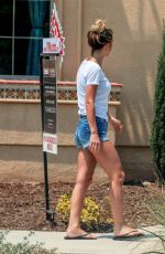 AUDRINA PATRIDGE in Denim Shorts Out in Anaheim 08/11/2018