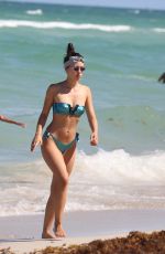 AURORA RAMAZZOTTI in Bikini at a Beach in Miami 08/02/2018