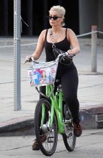BEBE REXHA Out Riding a Bike in Los Angeles 08/09/2018