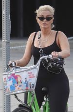 BEBE REXHA Out Riding a Bike in Los Angeles 08/09/2018