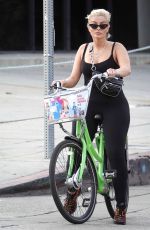 BEBE REXHA Out Riding a Bike in Los Angeles 08/09/2018