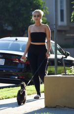 BEBE REXHA Out with Her Dog in Los Angeles 08/08/2018