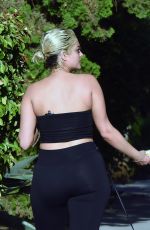 BEBE REXHA Out with Her Dog in Los Angeles 08/08/2018