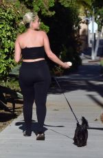 BEBE REXHA Out with Her Dog in Los Angeles 08/08/2018