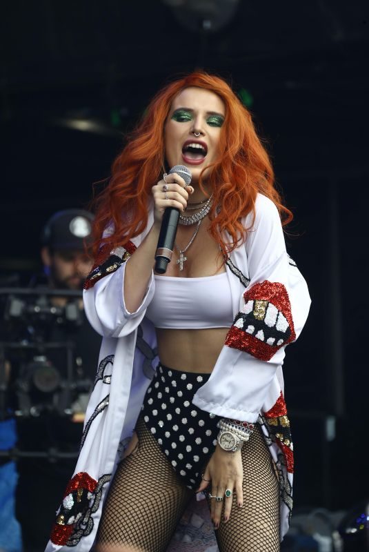 BELLA THORNE Performs at Billboard Hot 100 Music Festival in New York 08/19/2018