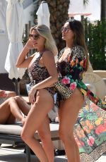 BILLIA and SAM FAIERS and FERNE MCCANN in Swimsuits at a Beach in Ibiza 08/23/2018