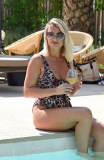 BILLIE and SAM FAIERS and FERNE MCCANN at a Pool in Ibiza 08/23/2018