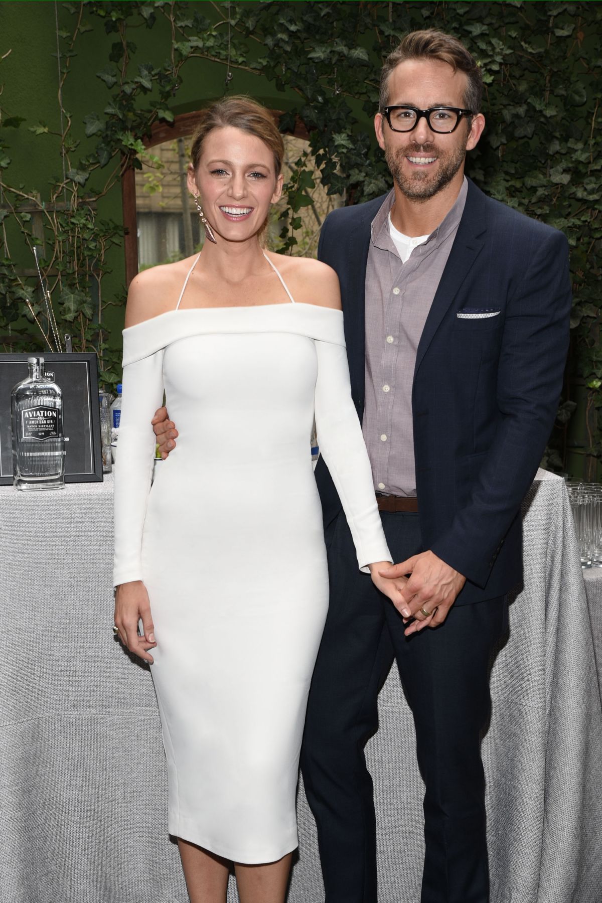 BLAKE LIVELY and Ryan Reynolds Celebrate His First Employee Orientation as Wwner of Aviation Gin ...