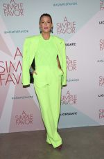 BLAKE LIVELY at Cocktail Party to Celebrate A Simple Favor in New York 08/17/2018