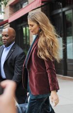 BLAKE LIVELY Leaves Her Hotel in New York 08/17/2018