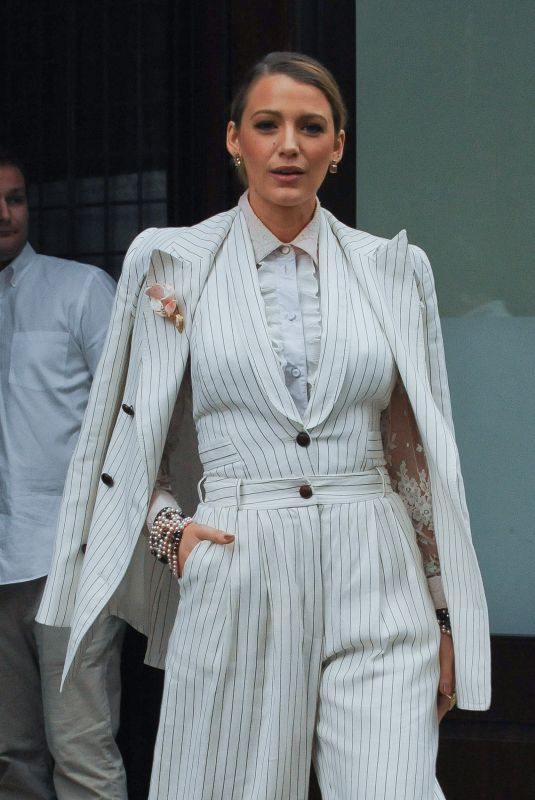 BLAKE LIVELY Out in New York to Pomote A Simple Favor Movie 08/19/2018