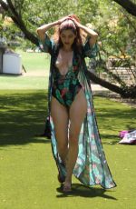 BLANCA BLANCO in Swimsuit at a Park in Malibu 08/09/2018