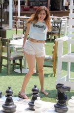 BLANCA BLANCO Playing Giant Chess at a Park in Malibu 08/15/2018