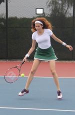 BLANCA BLANCO Playing Tennis in Malibu 08/20/2018