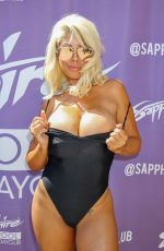 BRIDGETTE B. in Swimsuit at Sapphire Dayclub in Las Vegas 08/19/2018
