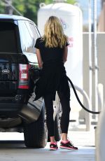 BROOKE BURNS at a Gas Station in Los Angeles 08/19/2018