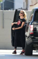 BROOKE BURNS at a Gas Station in Los Angeles 08/19/2018