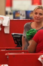 CAMERON DIAZ Shopping at Target in Los Angeles 08/21/2018
