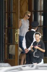 CHARLIZE THERON on the Set of FLasrsky 