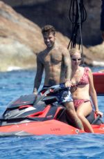 CHIARA FERRAGNI in Bikini on a Speedboat in Formentera 08/11/2018