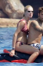 CHIARA FERRAGNI in Bikini on a Speedboat in Formentera 08/11/2018