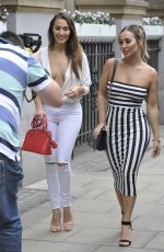 CHLOE and LAURYN GOODMAN at Rosso Restaurant in Manchester 08/13/2018