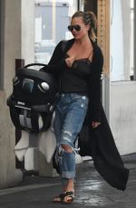 CHRISSTY TEIGEN in Ripped Jeans Out in Los Angeles 08/22/2018