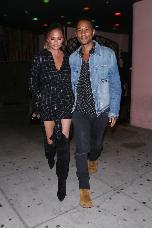 CHRISSY TEIGEN at Quarters Korean BBQ in Los Angeles 08/19/2018