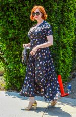 CHRISTINA HENDRICKS Arrives at Day of Indulgence Party in Los Angeles 08/12/2018