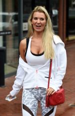CHRISTINE MCGUINNES Leaves a Gym in Wilmslow Cheshire 08/13/2018