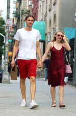 DAKOTA FANNING and Henry Frye Out for Dinner in New York 08/27/2018